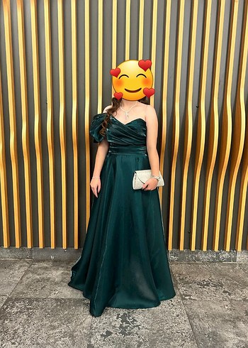 Tek Omuz Haki Abiye - Görsel 2