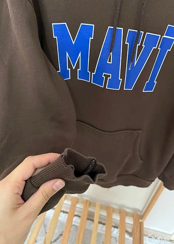 universal Beden kahverengi Renk Kahverengi Kapüşonlu Kadın Sweatshirt L beden çok az kusurlu