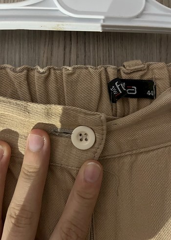 Diğer Bej Midi Keten Kadın Pantolon