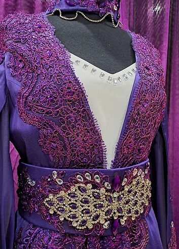 m Beden mor Renk Kaftan 
