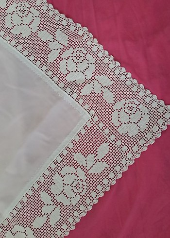 Gül desenli,Taşlanmış ipek mutfak takımı - Görsel 9