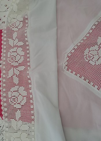 Gül desenli,Taşlanmış ipek mutfak takımı - Görsel 6