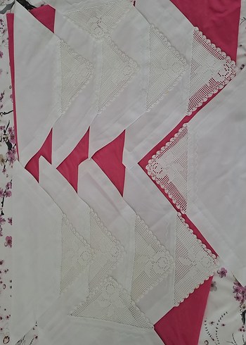 Gül desenli,Taşlanmış ipek mutfak takımı - Görsel 7