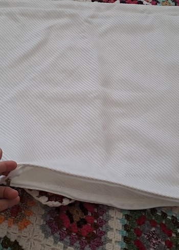 Desenli Çok Renkli Örgü Battaniye - Görsel 6