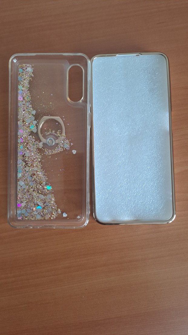 Parlak Simli ve Beyaz Telefon Kılıfı - Görsel 2