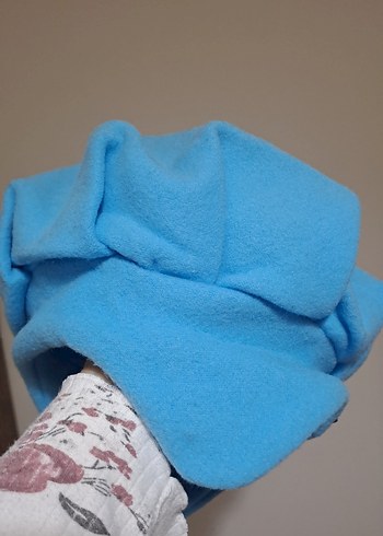 Mavi polar şapka - Görsel 2