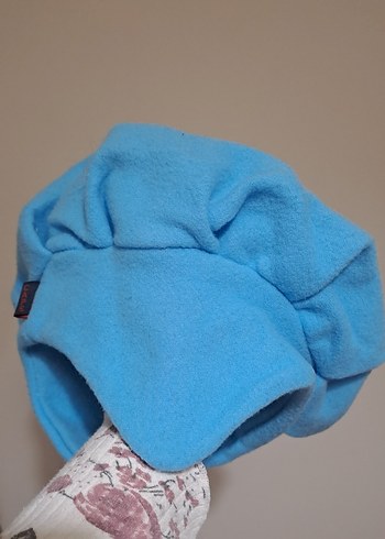 Mavi polar şapka - Görsel 4