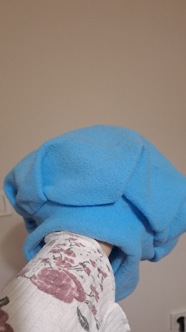 Mavi polar şapka - Görsel 5