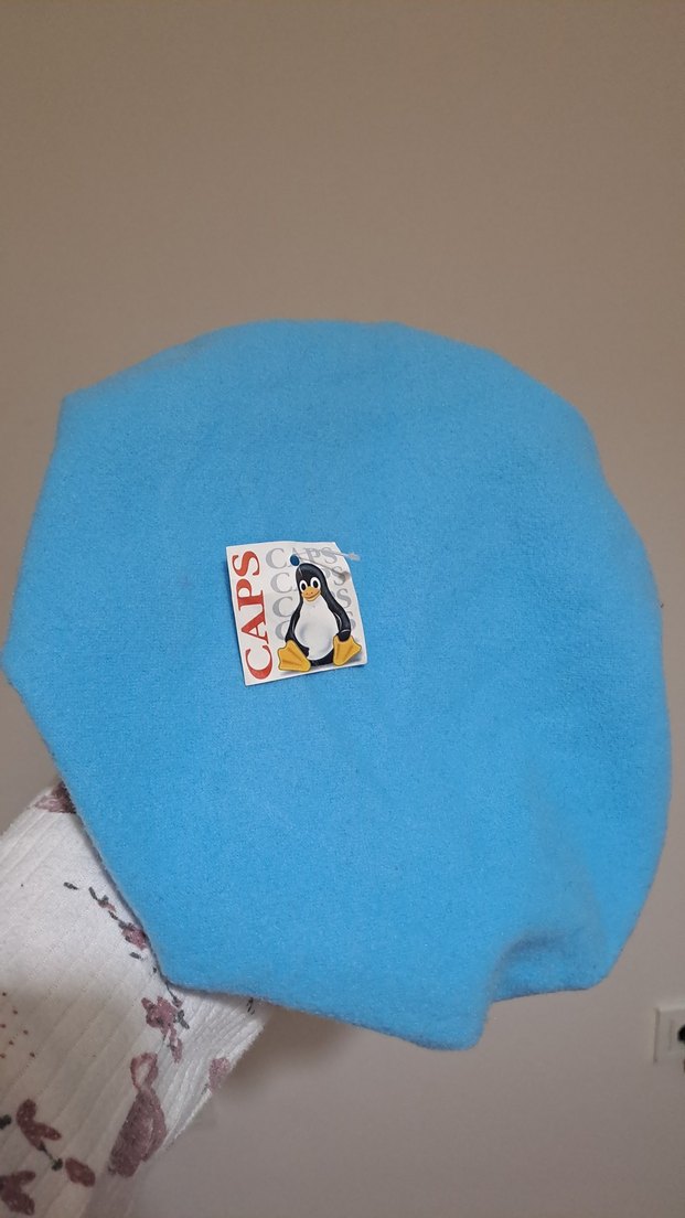 Mavi polar şapka - Görsel 3