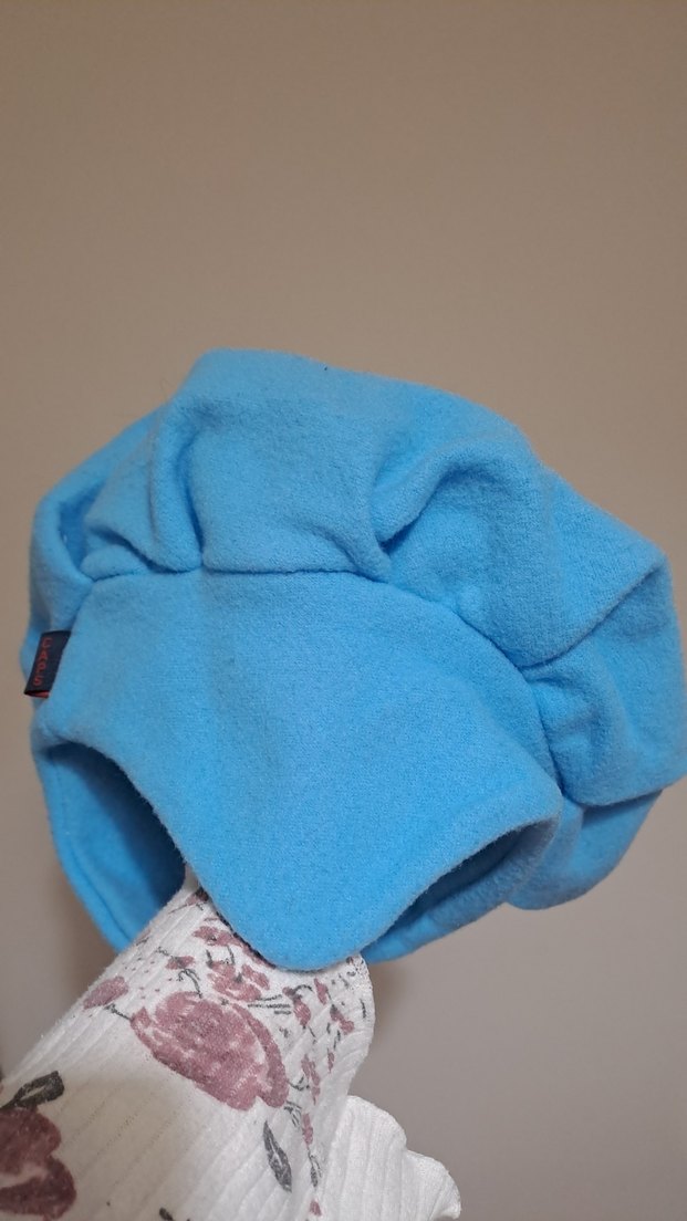 Mavi polar şapka - Görsel 4