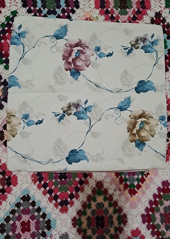 Çiçek Desenli Çok Renkli Koltuk Kırlenti - Görsel 5