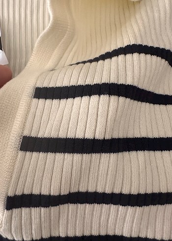 m Beden Bershka Çizgili Triko Elbise medium sıfır