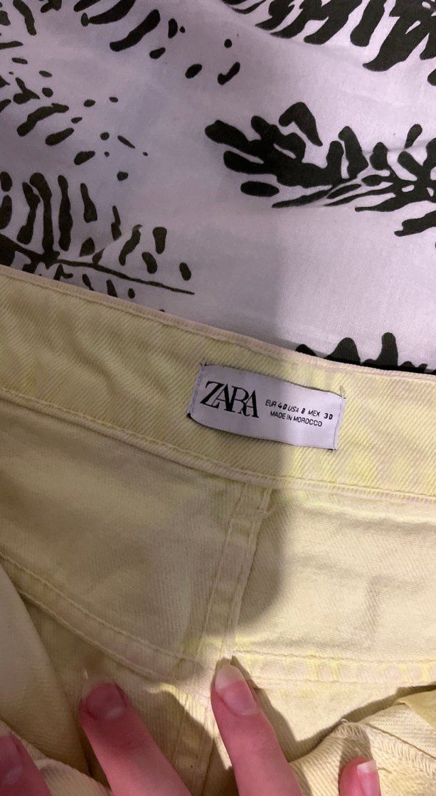 Sarı Mini Kot Şort - Görsel 2