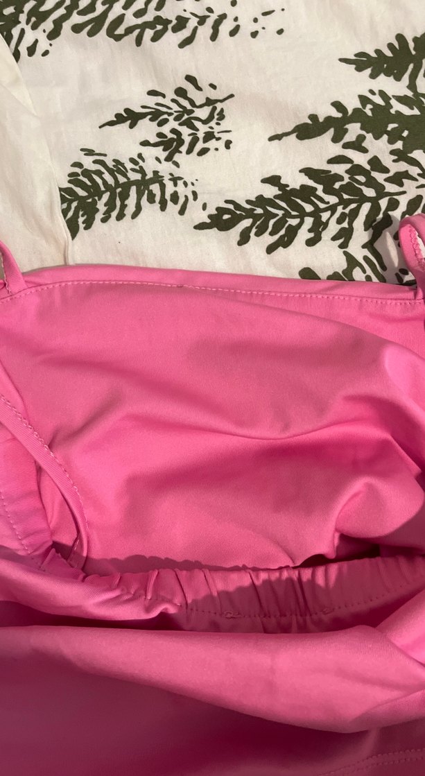 Pembe Büzgülü Mini Crop - Görsel 4