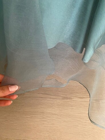 36 Beden turkuaz Renk Kabarık tül elbise