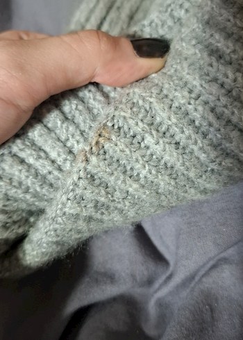 Gri Örgü Kadın Bere - Görsel 2