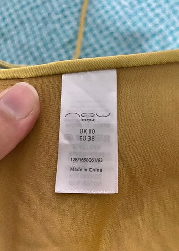 38 Beden sarı Renk Sarı Strappy Bikini Üstü ve Siyah Alt