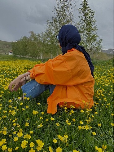 38 Beden turuncu Renk Özel dikim Oversize Gömlek