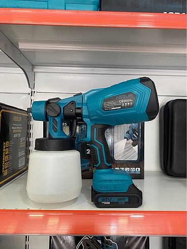 ASSUR 21V ÇİFT AKÜLÜ 300mm VERNİK SPREY BOYA PÜSKÜRTME MAKİNESİ