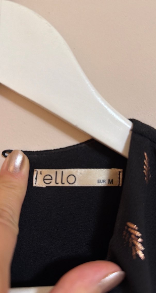 Uzun Kollu Siyah Mini Elbise - Görsel 3