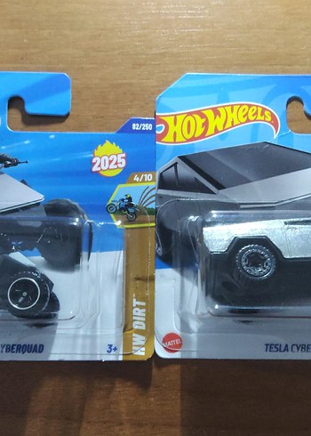 Hotwheels tesla cybertruck ve tesla cyberquad