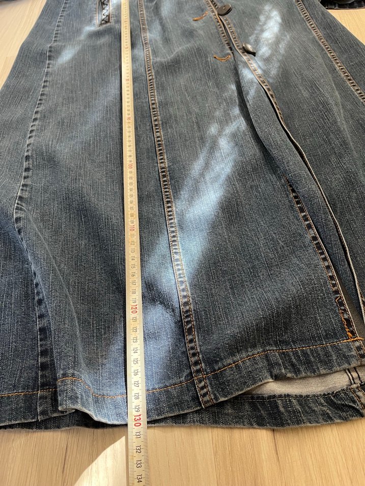 Kadın Lacivert Denim Pardesü - Görsel 4