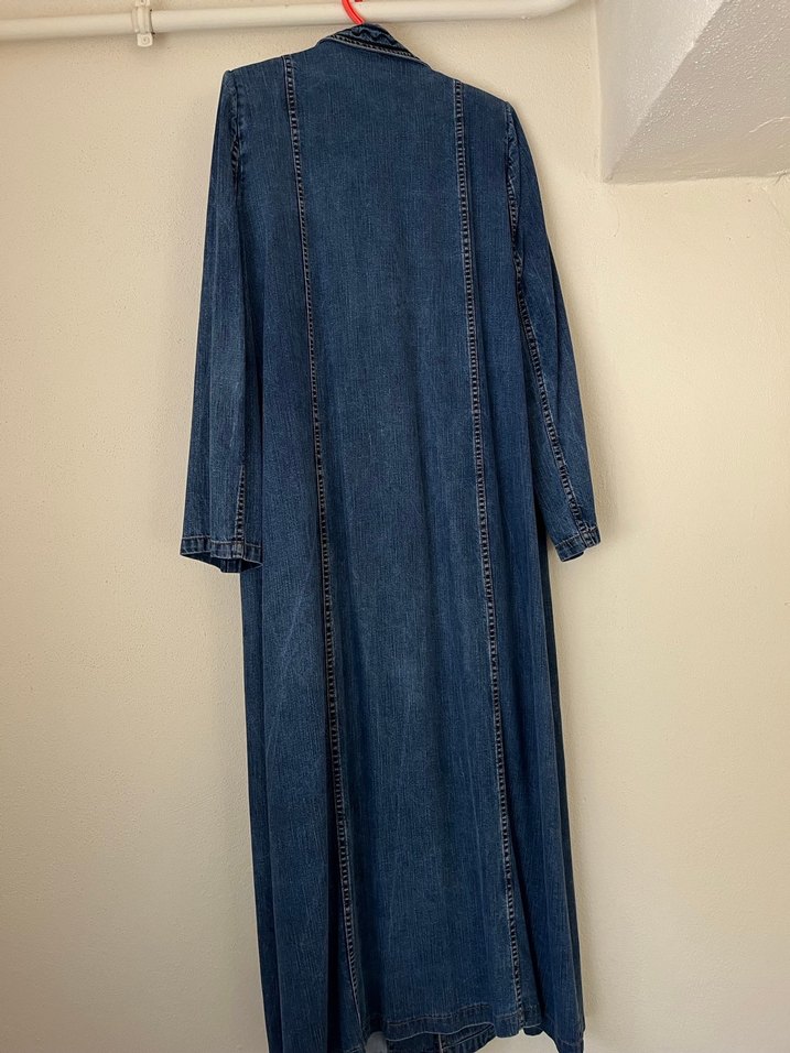 Kadın Lacivert Denim Pardesü - Görsel 2