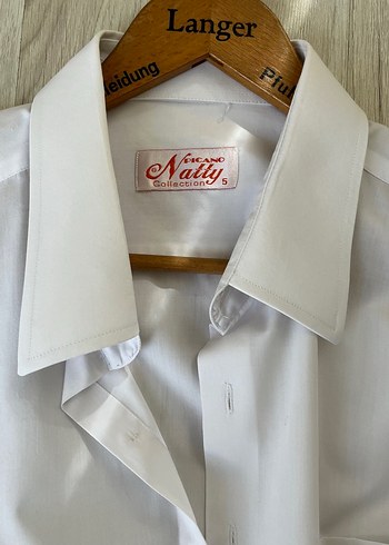 Düğmeli Beyaz Erkek Gömlek - Görsel 2