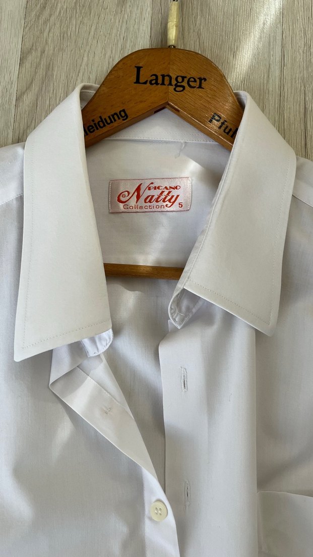 Düğmeli Beyaz Erkek Gömlek - Görsel 2