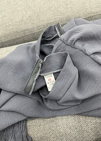 Gri Pilili Uzun Elbise - Görsel 4