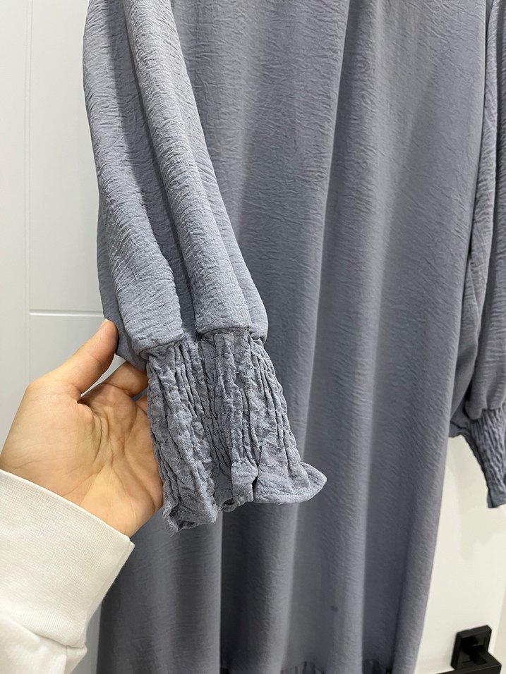 Gri Pilili Uzun Elbise - Görsel 2