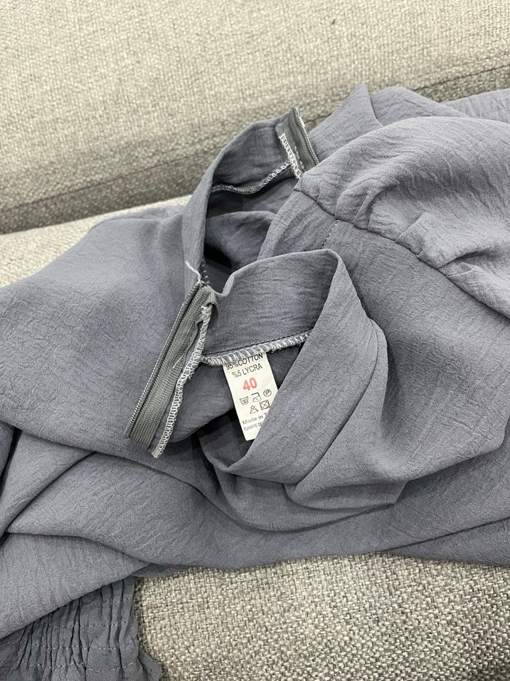 Gri Pilili Uzun Elbise - Görsel 4