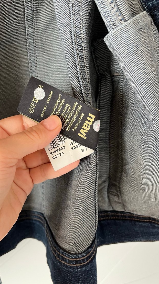 Düğmeli Erkek Jean Ceket - Görsel 3