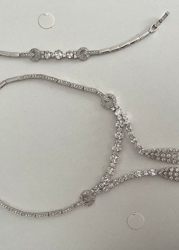 Parlak Beyaz Takı Seti - Görsel 3