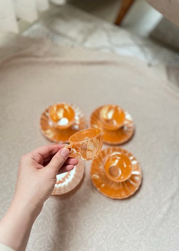 Parlak 4 Kişilik Bohem Fincan ve Tabak Takımı - Görsel 2