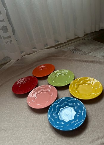 Renkli Tie-Dye Desenli Fincan Altlığı Seti - Görsel 4