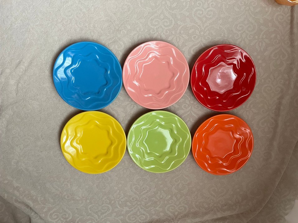 Renkli Tie-Dye Desenli Fincan Altlığı Seti - Görsel 3