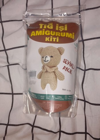 Tığ İşi Amigurumi Sevimli Ayıcık Kiti 12 cm