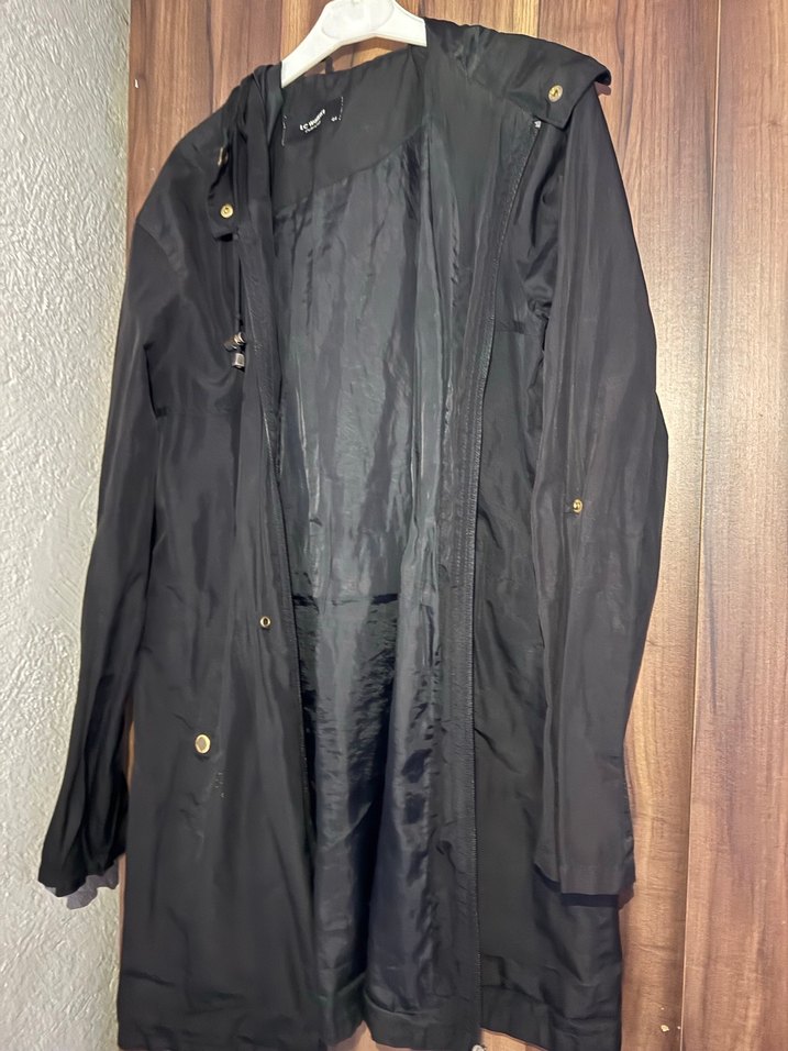 Düğmeli Siyah Midi Kadın Ceket - Görsel 2