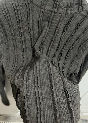 Füme Kadın Pilili Boğazlı bluz - Görsel 2