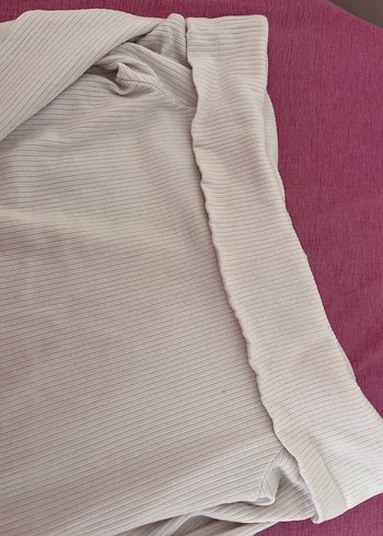 Kadın Beyaz Kayık Yaka Triko Kazak - Görsel 6