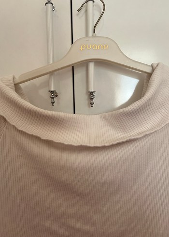 Kadın Beyaz Kayık Yaka Triko Kazak - Görsel 5