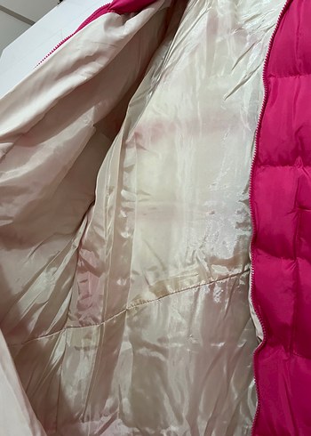 Pembe Uzun Kadın Kışlık Mont - Görsel 3