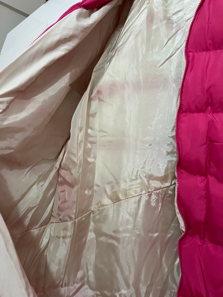 Pembe Uzun Kadın Kışlık Mont - Görsel 3