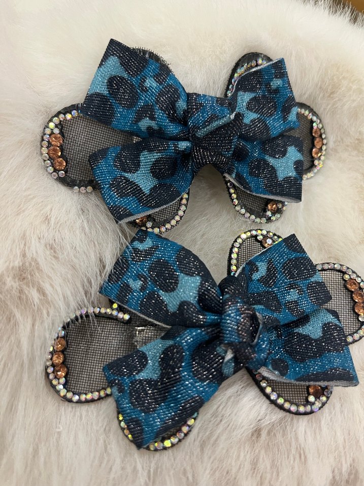 Çocuklar için Renkli Desenli Fiyonk Saç Tokaları - Görsel 4