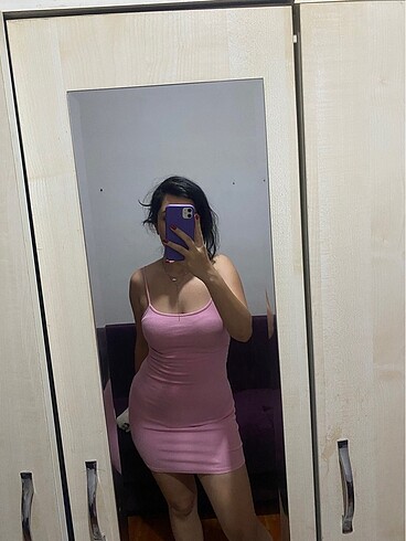 m Beden pembe Renk Bershka elbise