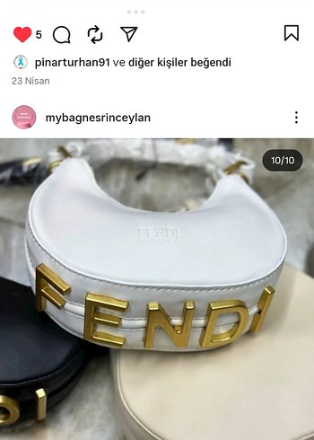 Diğer Fendi Baskılı Deri Kadın Omuz Çantası