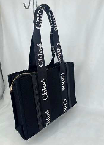 Chloé Baskılı Siyah Fermuarlı Kadın Çanta