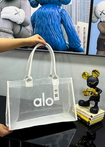 Diğer Siyah Alo Baskılı plaj Çantası+Toz Torbalı