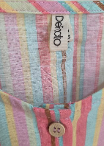 Çizgili Bohem Kız Elbisesi - Görsel 2